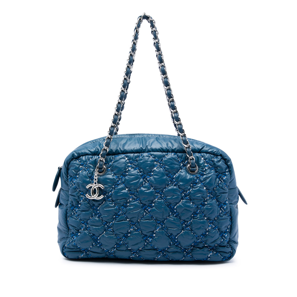 Pre-Loved Chanel Paris Byzance Nylon Tweed On Stitch Bowler Bag